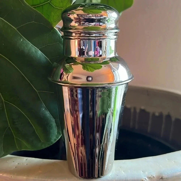 Restoration Hardware 3 Piece Stainless Steel Solitaire Cocktail Shot Shaker - Picture 3 of 10